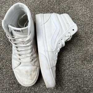 Used, womens 8, high top white vans
